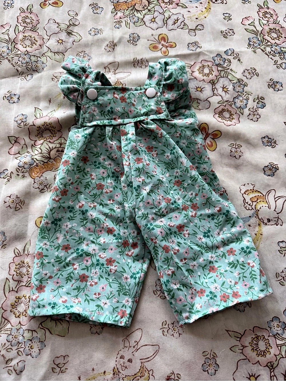 CPK Replica Ruffle Floral Overalls